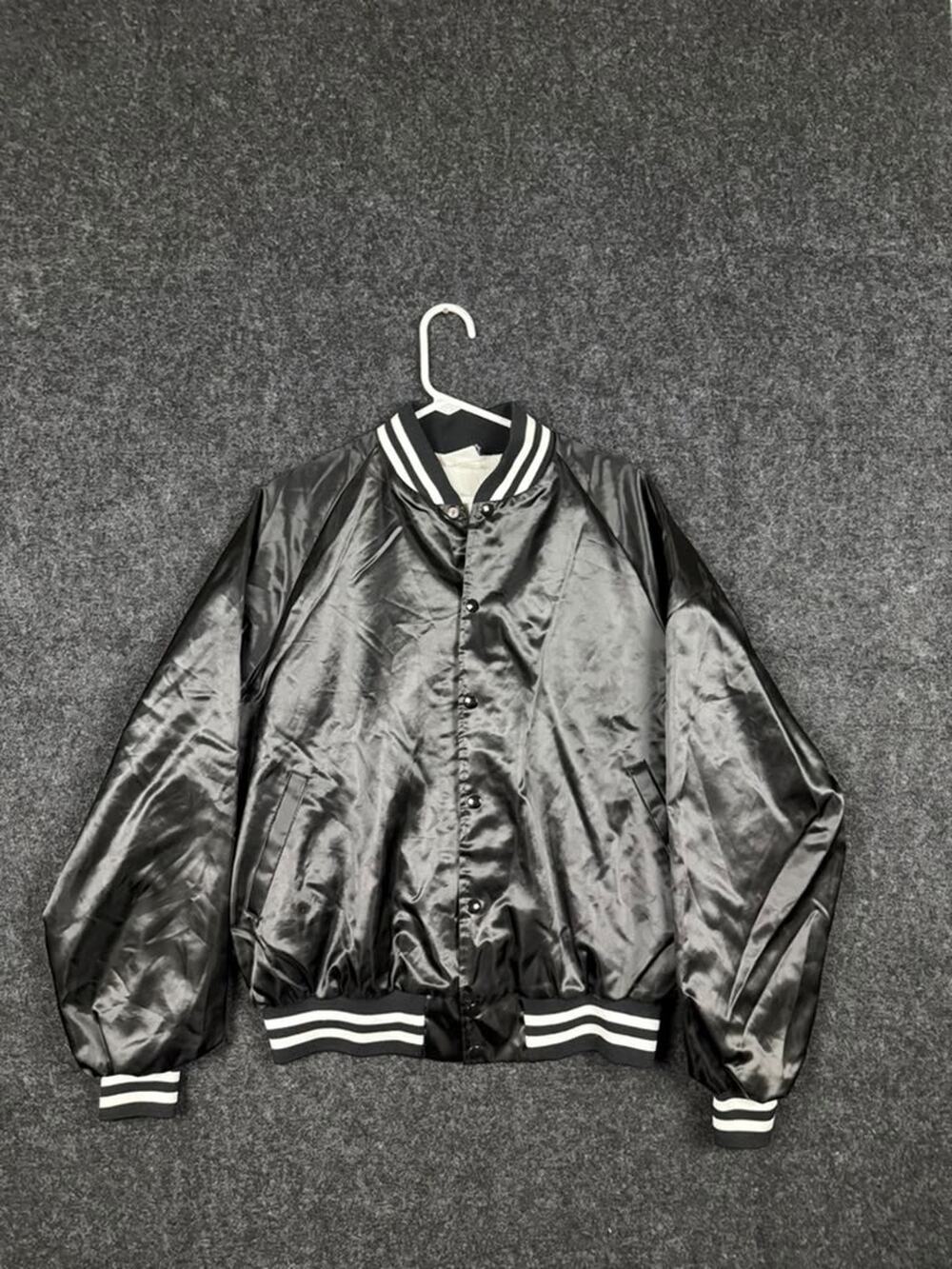 Vintage Taylor Jackets Nashville Music City USA Satin Bomber Jacket Mens L